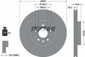 Тормозной диск-TEXTAR-92282103-2