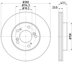 Тормозной диск-HELLA PAGID-8DD355107131-1