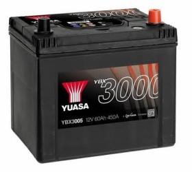 Батарея аккумуляторная Yuasa YBX3000 SMF 12В 60Ач 450A(EN) R+-YUASA-YBX3005-1