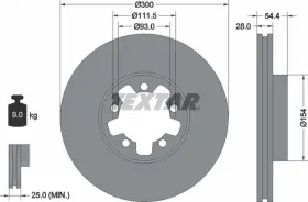 Тормозной диск-TEXTAR-92151903-5