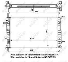Радиатор, охлаждение двигателя-NRF-509527-9