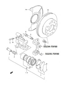 Фиксатор тормозной колодки Changhe Ideal-2 55234-75F00 * 55235-75F00-CHANGHE-5523475F005523575F00-1