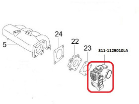 Дроссельная заслонка в сборе Chery QQ 1.1L-CHERY-S111129010LA-1