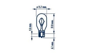 Лампа W16W 12V  min10-NARVA-176313000-5