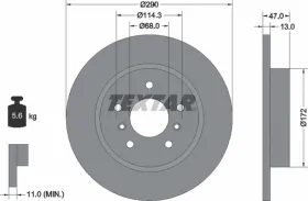 Тормозной диск-TEXTAR-92274003-4