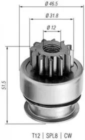 Ведущая шестерня, стартер-MAGNETI MARELLI-940113020261