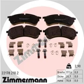 KLOCKI HAMULC. VW CRAFTER  16- PRZУD-ZIMMERMANN-221782102-3