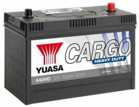 Батарея аккумуляторная Yuasa 12В 100Ач 900A(EN) L+-YUASA-640HD