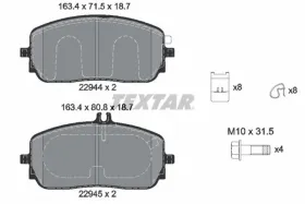 Гальмівні колодки mercedes a(w177)/b(w247)/cla(c118)/gle(v167) f 18>>-TEXTAR-2294401-4