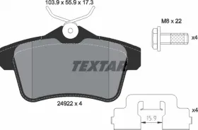 Комплект тормозных колодок, дисковый тормоз-TEXTAR-2492201-2