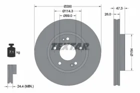 TARCZA HAM. KIA CARENS HYUNDAI-TEXTAR-92133905