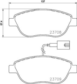 Комплект тормозных колодок, дисковый тормоз-HELLA PAGID-8DB355015791-1