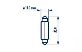 Лампа Fest T10,5x38 12V 10W  min10-NARVA-173163000