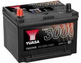 Батарея аккумуляторная Yuasa YBX3000 SMF 12В 50Ач 530A(EN) L+-YUASA-YBX3113-1