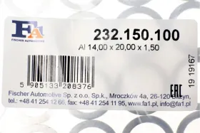 Шайба болта зливу оливи VW Passat 2.5 TDI 98-05 (14x20x1.5) (к-кт 100шт)-FA1-232150100-3