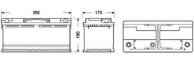 EB1100 EXIDE АКБ 6СТ-110 R+ (пт850) (необслуж)(392х175х190) EXCELL Exide