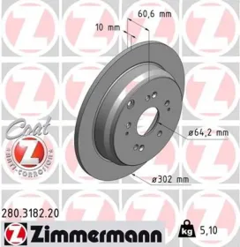 Тормозной диск-ZIMMERMANN-280318220-1