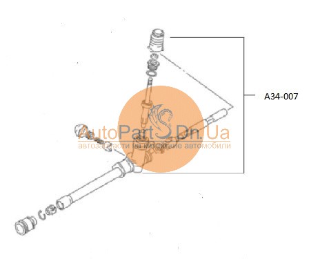 Рейка рулевая в сборе Changhe Ideal-2 A34-007-CHANGHE-A34007-1