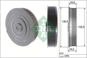 Ременный шкив, коленчатый вал-INA-544000910-3