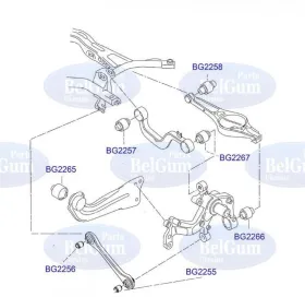 Сайлентблок заднього поперечного важеля, внутрішній Audi A3/VW Golf V 04--BELGUM PARTS-BG2258-4