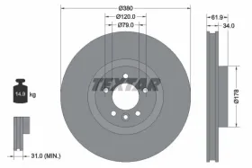 Тормозной диск-TEXTAR-92235605-5