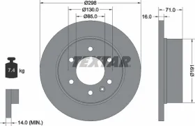 93143303_диск тормозной задний ! \  MB Sprinter, VW Crafter all 06>-TEXTAR-93143303-5