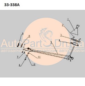 Кулиса КПП в сборе Geely BO, HA, HS, UL, CK 1.3L 1402297180-GEELY-1402297180-1