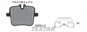 KLOCKI HAMULCOWE TYL-TEXTAR-2203901-7