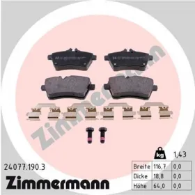 Комплект тормозных колодок, дисковый тормоз-ZIMMERMANN-240771903-3