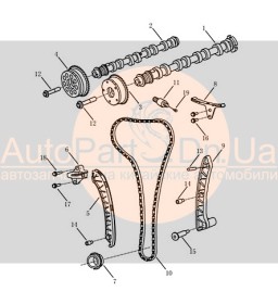 Черевик натягувача ланцюга ГРМ Geely 1016051346-GEELY-1016051346-1