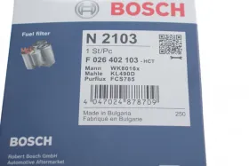 Паливний фільтр-BOSCH-F026402103-8