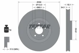 Тормозной диск-TEXTAR-92238205-4