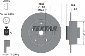 Тормозной диск-TEXTAR-92195903-3