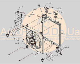 Крышка радиатора охлаждения Chana Benni Y016-020-CHANA-Y016020-1