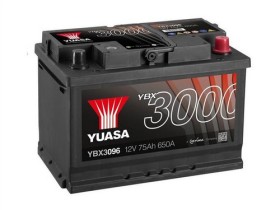 Батарея аккумуляторная Yuasa YBX3000 SMF 12В 75Ач 650A(EN) R+-YUASA-YBX3096