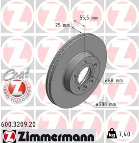 Тормозной диск-ZIMMERMANN-600320920-2