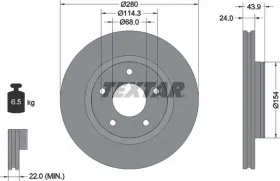 Тормозной диск-TEXTAR-92232203-1