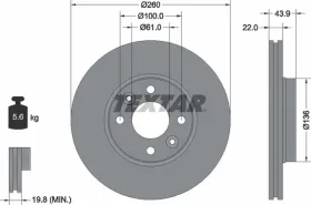 Тормозной диск-TEXTAR-92119203-4