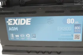 АКБ 6СТ-80 R+ (пт800) (необслуж) (315х175х192) AGM Exide (Start/Stop)-EXIDE-EK800-3