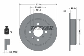 Тормозной диск-TEXTAR-92077903-1