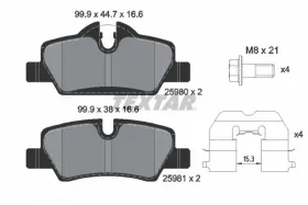 2598001_колодки дисковые задние! \  BMW 2 F45/F43, MINI 13>-TEXTAR-2598001-11