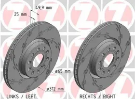 TARCZA HAMULC. VW GOLF V  03--ZIMMERMANN-100330053-2