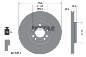 Тормозной диск-TEXTAR-92110903-7