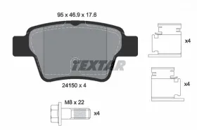 Комплект тормозных колодок, дисковый тормоз-TEXTAR-2415001-3