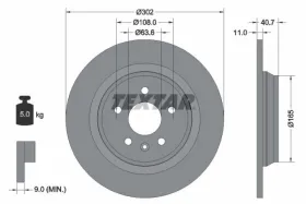 Тормозной диск-TEXTAR-92162903-4