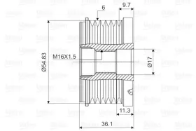 Механизм свободного хода генератора-VALEO-588129-6