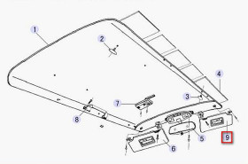 Козырек солнцезащитный правый Great Wall Safe 8204012-F00-0315-GREAT WALL-8204012F000315-1