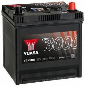 Батарея аккумуляторная Yuasa YBX3000 SMF 12В 50Ач 400A(EN) R+-YUASA-YBX3108-1