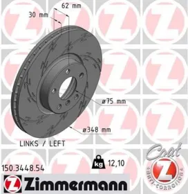 Диск гальмівний-ZIMMERMANN-150344854