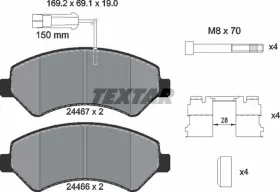 Колодки тормозные дисковые, к-кт.-TEXTAR-2446703-1